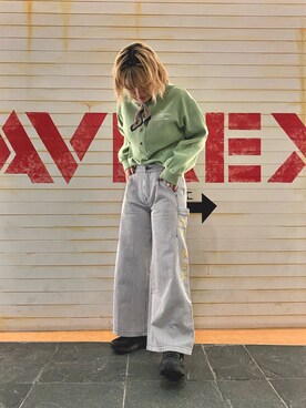 「AVIREX（アヴィレックス）のアイテム（財布/小物）」を使った、莉子さん（レディース・163cm）の冬コーディネート