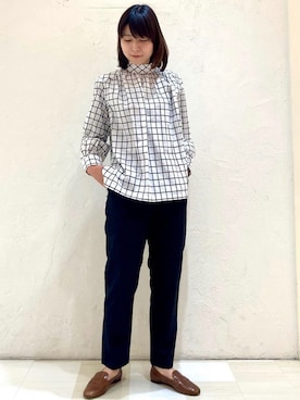 「NIMES（ニーム）のアイテム」を使った、Kuniさん（レディース・158cm）の冬コーディネート