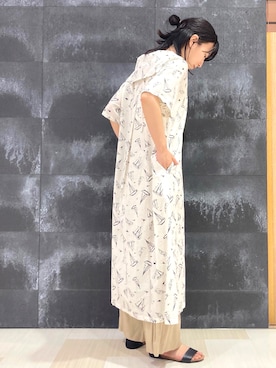 「マリン」｜「アイテム（ワンピース/ドレス）」を使った、Kuniさん（レディース・158cm）の夏コーディネート