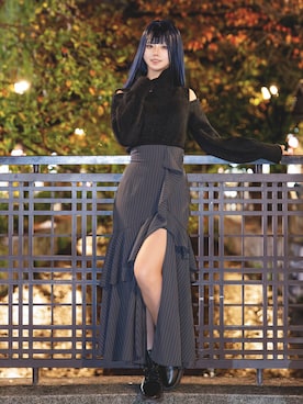 「WILLSELECTION（ウィルセレクション）のアイテム」を使った、すずまるさん（レディース・160cm）の冬コーディネート