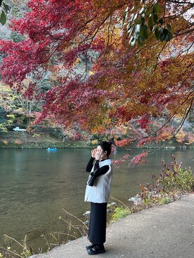 「feepur（フェピュール）のアイテム（スカート）」を使った、れ ぇさん（レディース・154cm）の冬コーディネート