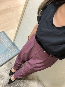 「FUN（ファン）のアイテム（パンツ）」を使った、narigalさん（レディース・147cm）の秋コーディネート