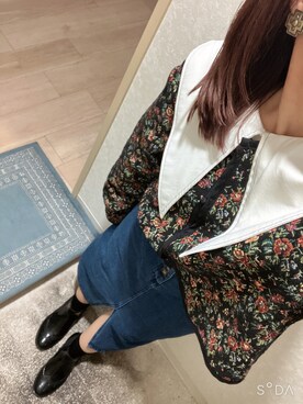 「RETRO GIRL（レトロガール）のアイテム（その他アウター）」を使った、narigalさん（レディース・147cm）の秋コーディネート
