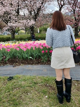 「Zipper（ジッパー）のアイテム」を使った、narigalさん（レディース・147cm）の春コーディネート