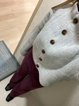 「RAY CASSIN（レイカズン）のアイテム（スラックス）」を使った、narigalさん（レディース・147cm）の冬コーディネート
