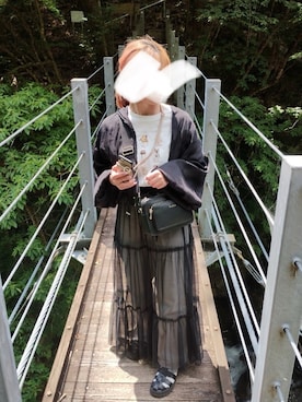 「archives（アルシーヴ）のアイテム（その他アウター）」を使った、narigalさん（レディース・147cm）の夏コーディネート