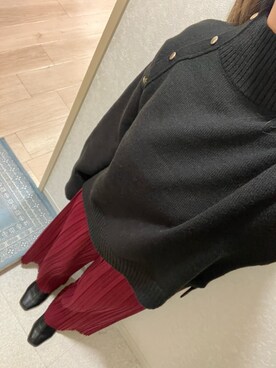 「Heather（ヘザー）のアイテム（ステンカラーコート）」を使った、narigalさん（レディース・147cm）の冬コーディネート