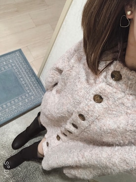 「Heather（ヘザー）のアイテム（ステンカラーコート）」を使った、narigalさん（レディース・147cm）の冬コーディネート