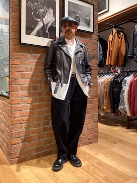 総料理長(schottのイケオジ)さん(メンズ・170cm)の秋コーディネート