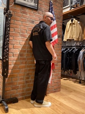 「schott(ショット)のアイテム(ブレスレット)」を使った、総料理長(schottのイケオジ)さん(メンズ・170cm)の夏コーディネート