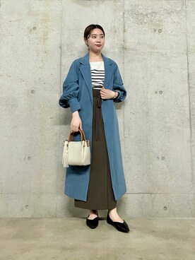 「SENSE OF PLACE by URBAN RESEAR」｜「アイテム（トレンチコート）」を使った、yuiさん（レディース・156cm）の秋コーディネート