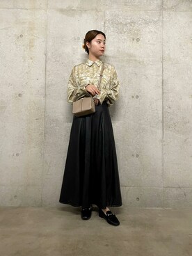 「マーブルシャツ」｜yuiさん（レディース・156cm）の夏コーディネート