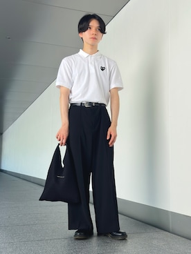 「アイテム（ポロシャツ）」を使った、Ryoさん（メンズ・167cm）の秋コーディネート