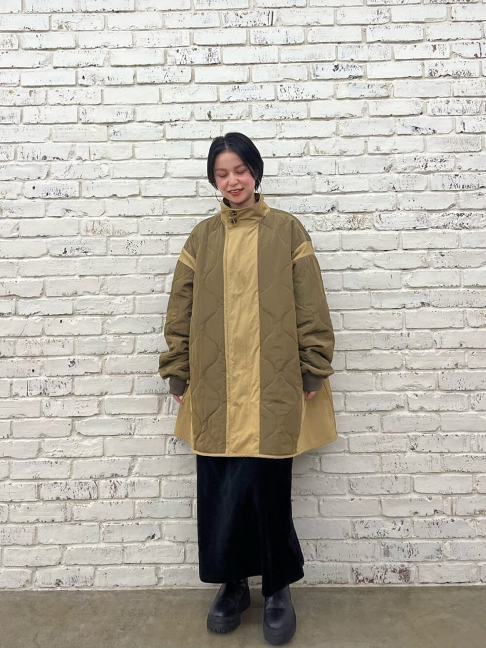 CIAOPANIC（チャオパニック）の「キルティングスタンドカラーオーバー