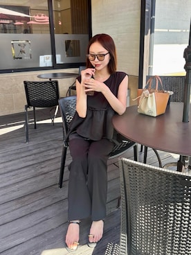 「TORY BURCH（トリーバーチ）のアイテム」を使った、lilyuri6さん（レディース・159cm）の夏コーディネート