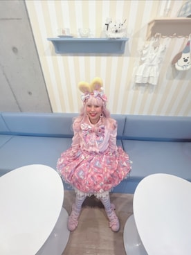 「アイテム（パンプス、ピンク系）」を使った、mocoさん（レディース・152cm）の夏コーディネート