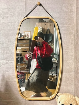 「アイテム（ニットキャップ/ビーニー）」を使った、漁港さん（レディース・153cm）の秋コーディネート