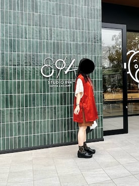 「アイテム（デジタル腕時計）」を使った、漁港さん（レディース・153cm）の秋コーディネート