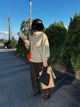 「アイテム（ローファー）」を使った、漁港さん（レディース・153cm）の秋コーディネート