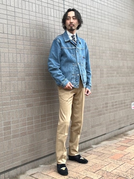 「SHIPS（シップス）のアイテム（トップス）」を使った、日高さん（メンズ・180cm）の春コーディネート