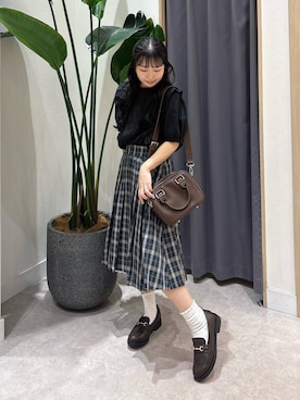「ORiental TRaffic（オリエンタルトラフィック）のアイテム（ローファー）」を使った、su-naさん（レディース・148cm）の秋コーディネート