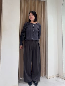 「CAPRICIEUX LE'MAGE（カプリシューレマージュ）のクラウディギャザーバッグ（ショルダーバッグ）」を使った、miolemageさん（レディース・163cm）の秋コーディネート