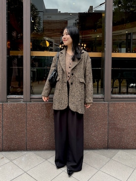 「アイテム（その他アウター）」を使った、miolemageさん（レディース・163cm）の秋コーディネート