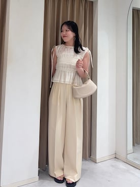 「着映えトップス」｜miolemageさん（レディース・163cm）の夏コーディネート