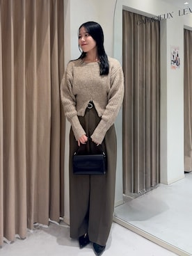 「スラックスパンツ」｜miolemageさん（レディース・163cm）の秋コーディネート