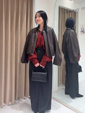 「CAPRICIEUX LE'MAGE（カプリシューレマージュ）のアイテム（ブルゾン）」を使った、miolemageさん（レディース・163cm）の秋コーディネート