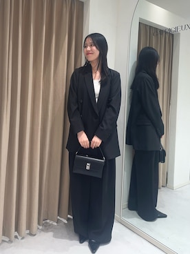 「オールブラックコーデ」｜miolemageさん（レディース・163cm）の秋コーディネート