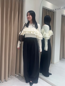 「フリルトップス」｜miolemageさん（レディース・163cm）の秋コーディネート