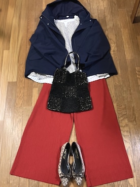 「GU（ジーユー）のアイテム（ジャケット/アウター）」を使った、gashさん（レディース・157cm）の春コーディネート