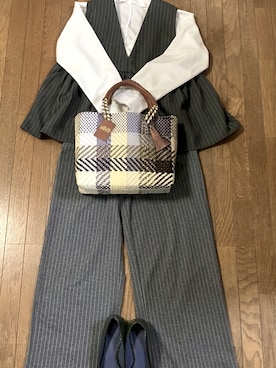 「coca（coca）（コカ）のアイテム（パンツ）」を使った、gashさん（レディース・157cm）の春コーディネート