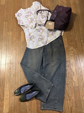 「LONGCHAMP（ロンシャン）のアイテム」を使った、gashさん（レディース・157cm）の夏コーディネート