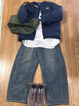 「LONGCHAMP（ロンシャン）のアイテム」を使った、gashさん（レディース・157cm）の冬コーディネート