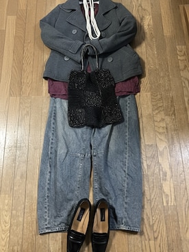 「Eddie Bauer（エディーバウアー）のアイテム」を使った、gashさん（レディース・157cm）の冬コーディネート