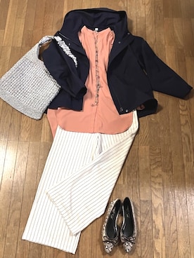 「coca（coca）（コカ）のアイテム（パンツ）」を使った、gashさん（レディース・157cm）の春コーディネート