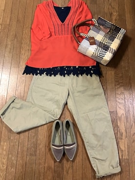 「ROPE' PICNIC（ロペピクニック）のアイテム」を使った、gashさん（レディース・157cm）の春コーディネート