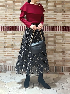 「STRAWBERRY-FIELDS（ストロベリーフィールズ）のアイテム」を使った、ARISAさん（レディース・165cm）の冬コーディネート