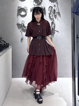 「HARE（ハレ）のアイテム（ベルト）」を使った、hisaさん（レディース・152cm）の夏コーディネート