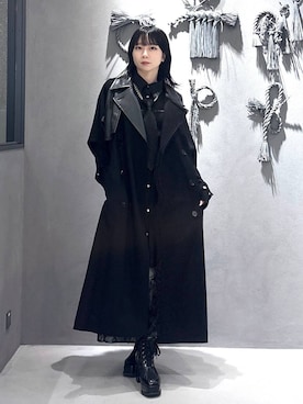「アイテム（トレンチコート）」を使った、hisaさん（レディース・152cm）の秋コーディネート