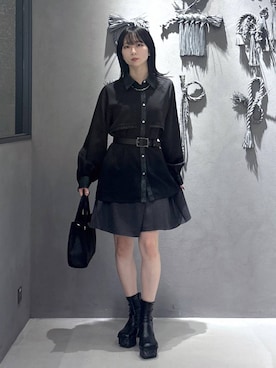 「HARE（ハレ）のアイテム（ベルト）」を使った、hisaさん（レディース・152cm）の秋コーディネート