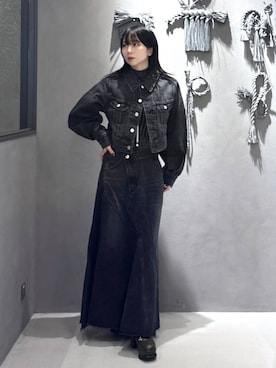 「アイテム（デニムジャケット）」を使った、hisaさん（レディース・152cm・20代）の秋コーディネート