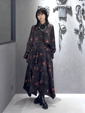 「アイテム（ブローチ/コサージュ）」を使った、hisaさん（レディース・152cm・20代）の秋コーディネート