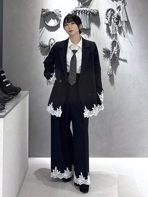 HARE ハレ 18AW 2wayボンテージサムエコート　セディジョナリーズ CEREMONY SET UP対応】レースワイドパンツ(HARE)（スラックス）｜HARE