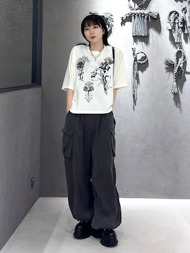 「HARE（ハレ）のアイテム（スニーカー）」を使った、hisaさん（レディース・152cm）の夏コーディネート
