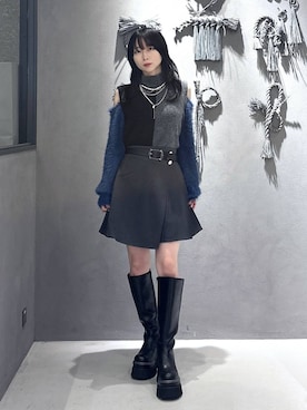 「HARE（ハレ）のアイテム（ベルト）」を使った、hisaさん（レディース・152cm）の秋コーディネート