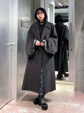 「アイテム（トレンチコート）」を使った、hisaさん（レディース・152cm・20代）の冬コーディネート