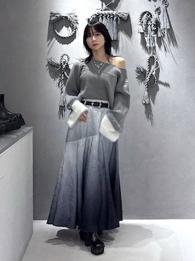 「アイテム（ネックレス）」を使った、hisaさん（レディース・152cm）の冬コーディネート